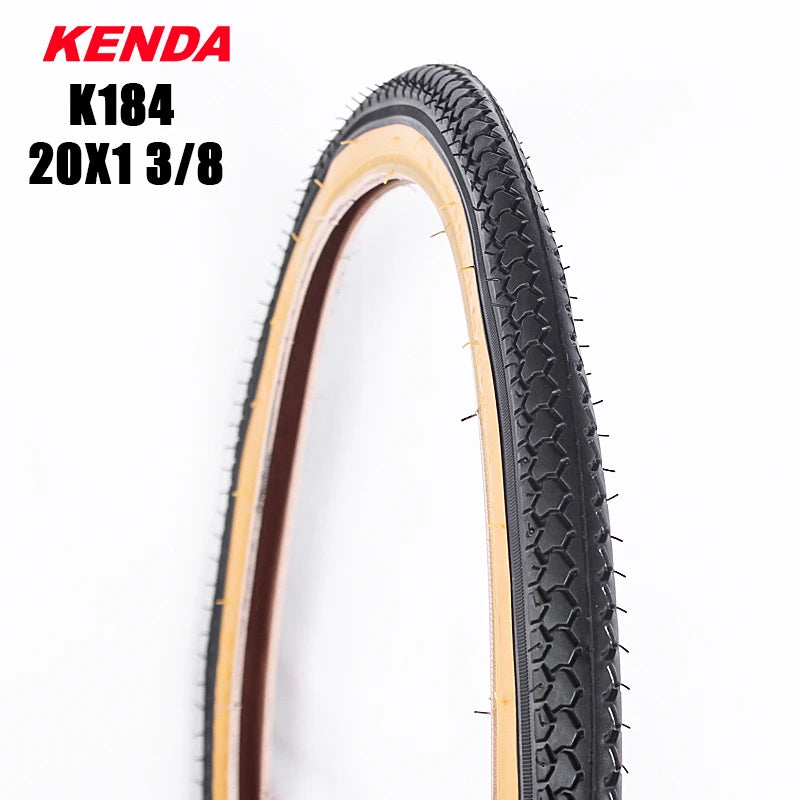 KENDA Folding Bicycle tire 20*1 3/8 (37-451) Retro Yellow Edge Mountain bike tires ultralight 420g cycling tyres pneu 55-65PSI