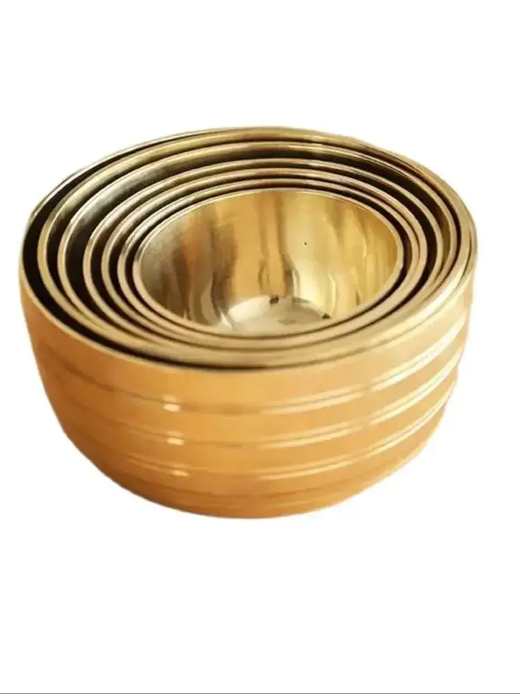 7 Pcs Brass & Metal Handcraft Tibetan Singing Bowl YOGA Meditation Metal Bowl Set Percussion Instrument Sound Bowl Healing