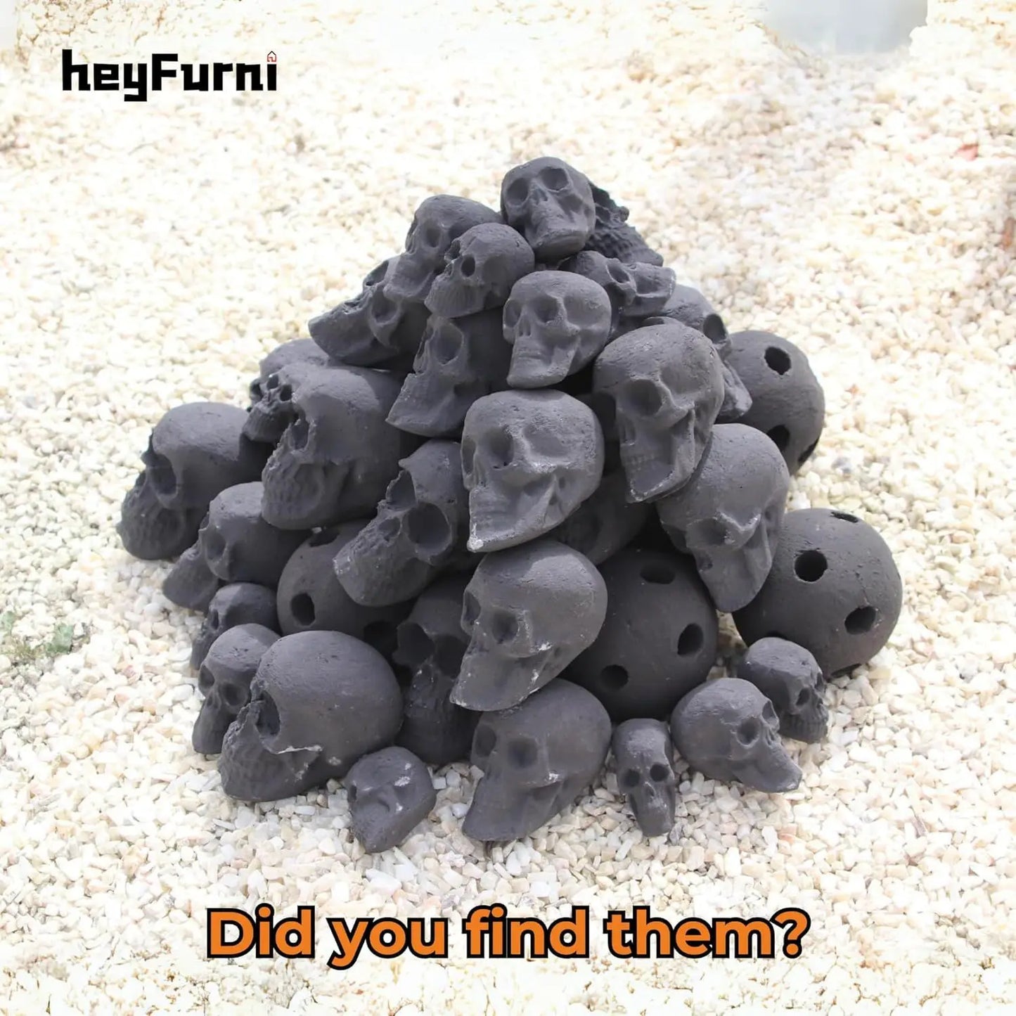 Hollow Ceramic Fire Balls, Set of 10 Fireplace Balls, Modern Accessory for Indoor/Outdoor Fire Pits or Fire Tables, Brushed Conc