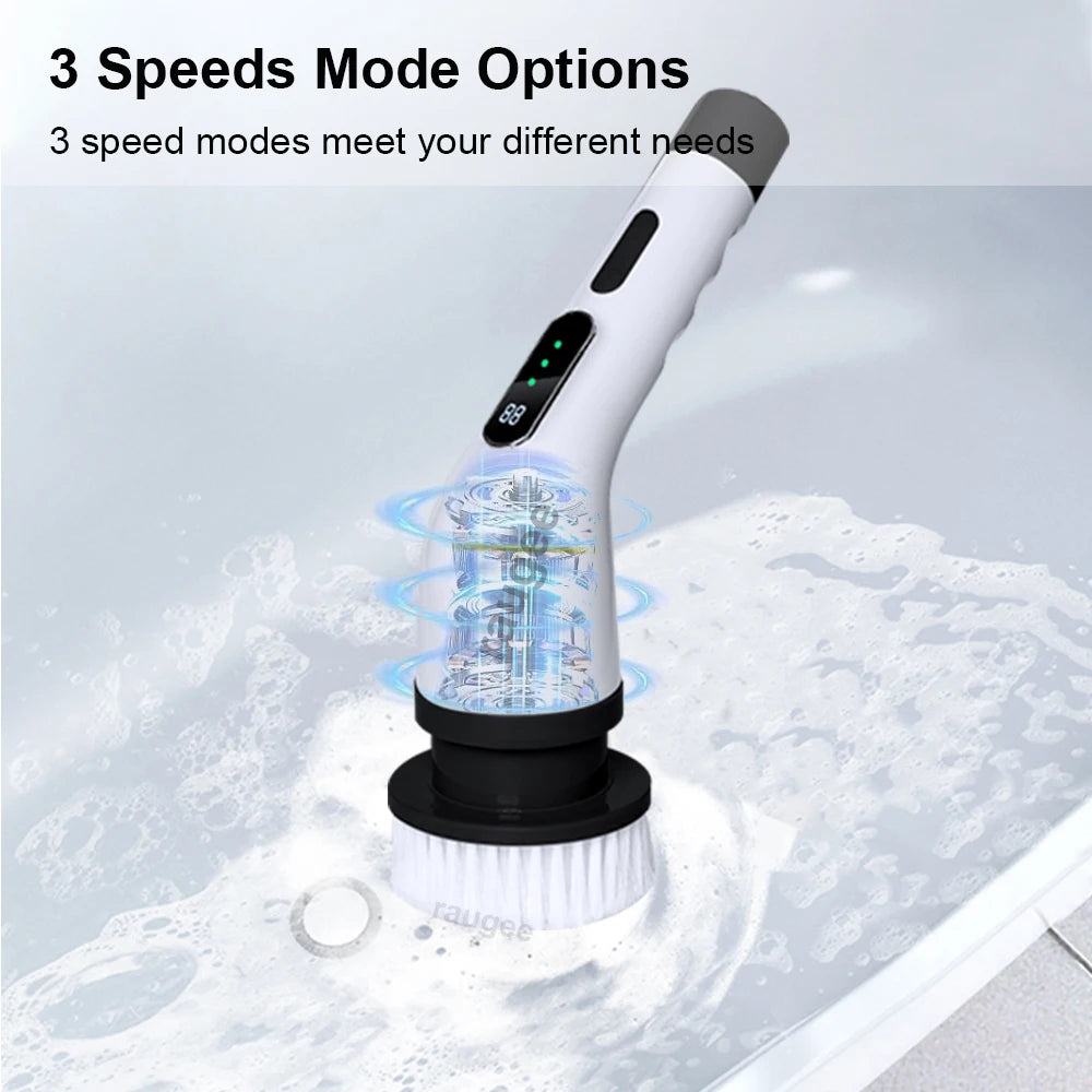 Electric Cleaning Brush 9 in 1 Multifunctional Wireless Handheld Household Kitchen Floor Bathroom Toilet 9 Heads Clean Scrubber