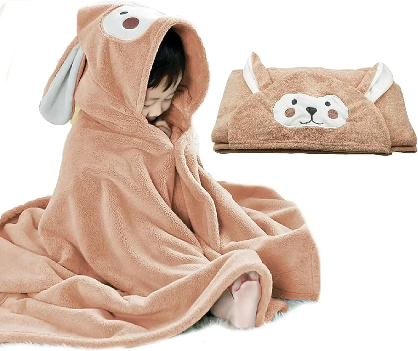 Kids Bathrobe Newborn Super Soft Bath Towel Blanket Warm Sleeping Swaddle Wrap for Infant Boys Girls Toddler Baby Hooded Towels
