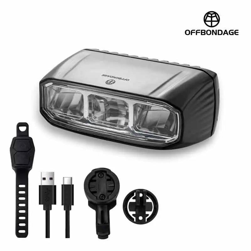 OFFBONDAGE Bicycle Front Light 1000LM Bike Headlight Waterproof Flashlight USB TYPE-C Charging MTB Road Cycling Lamp Accessories