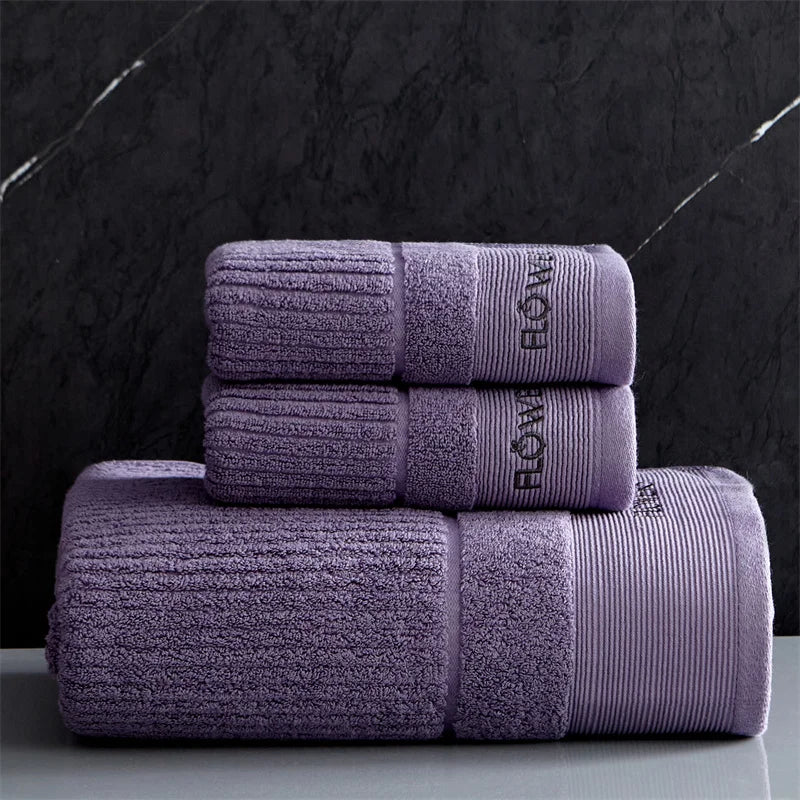Luxury 100%Cotton Towel Set Bundle , Face Bath Towels, Soft and Comfortable Solid White Grey, Hotel,Home Washcloth,Drop Shipping