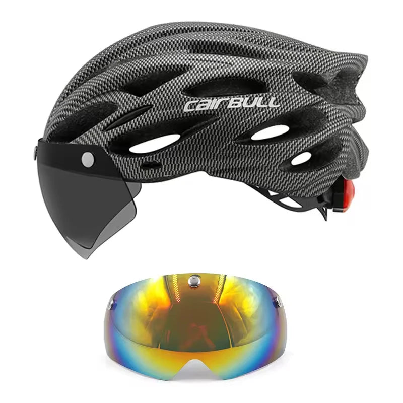 Bicycle Belmet Cycling Helmets MTB Mountain Road Racing Bike Helmet Lightweight Breathable Led Safety Goggles Summer Cycle Casco