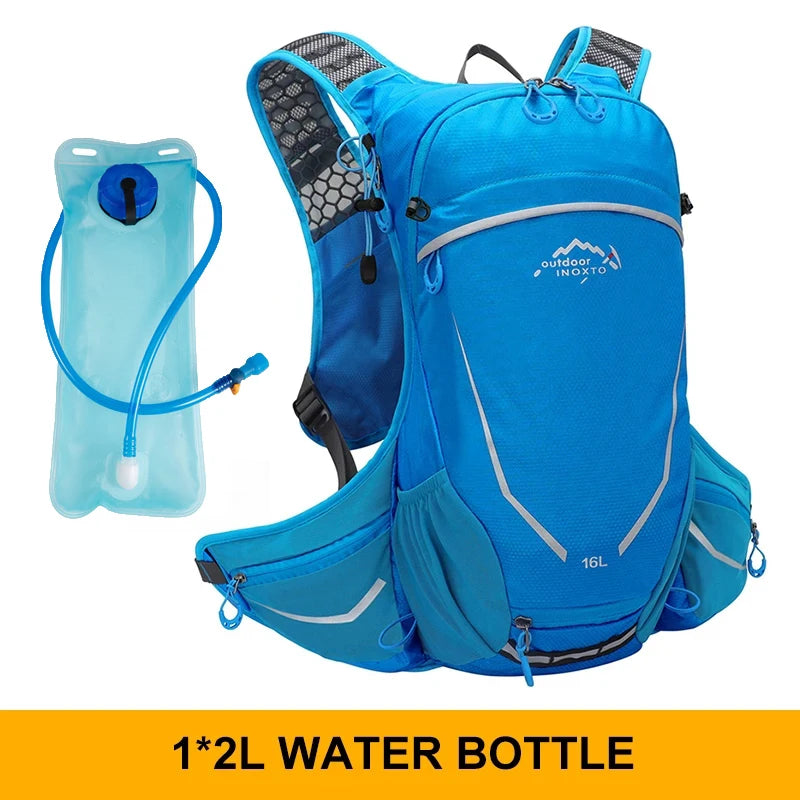 Outdoor Sports Ultra-light Backpack 16L Running Backpack Hydrating Vest Hiking Cycling Bicycle Backpack with 2L Water Bag