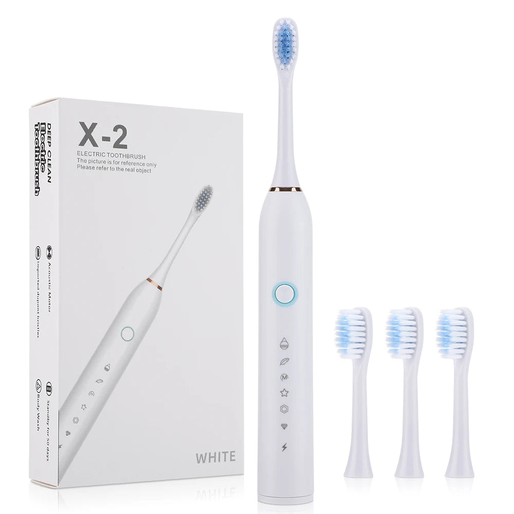 Electric Toothbrush For Teeth Brushes 6 Modes Dental Tooth Whitening Cleaner IP67 Waterproof Type-C Rechargeable Oral Care