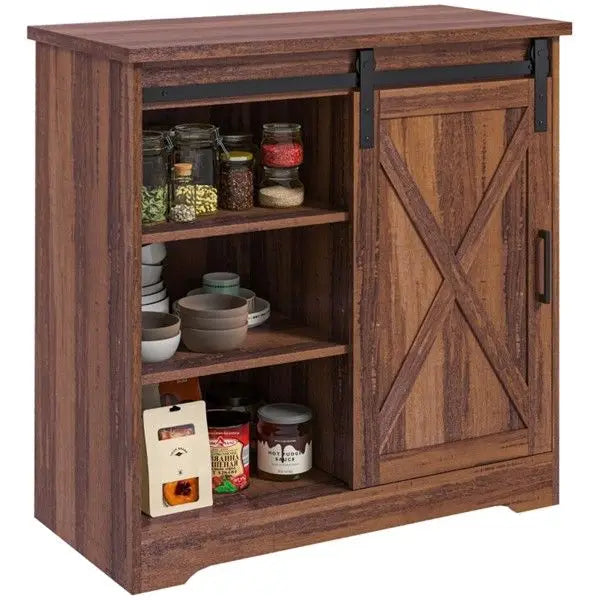 Brown Kitchen Sideboard Storage Cabinet