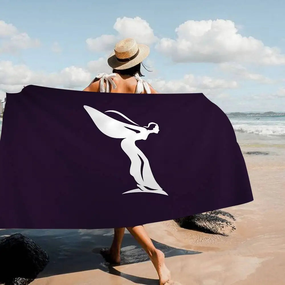 Luxury R-Rolls-Royce Logo Microfiber Beach Towel Absorbent Quick Dry Soft Yoga Swimming Resort Mountain Climbing Towel