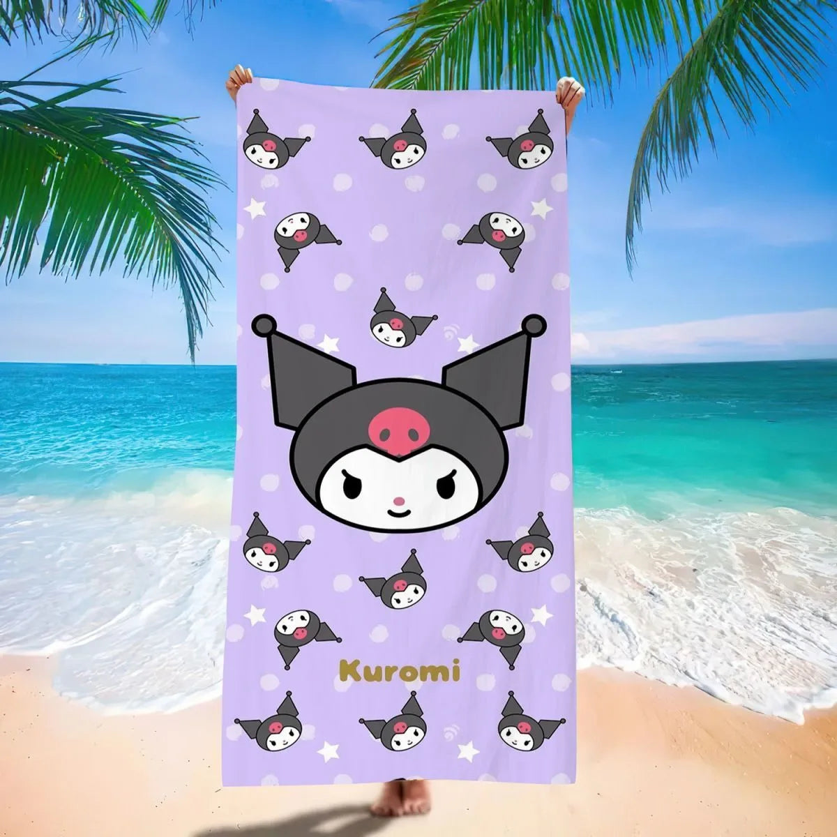 Adorable Sanrio-Themed Beach Towels: Pochacco, Hello Kitty, My Melody, Kuromi! Suitable for towels, bath towels, beach towels