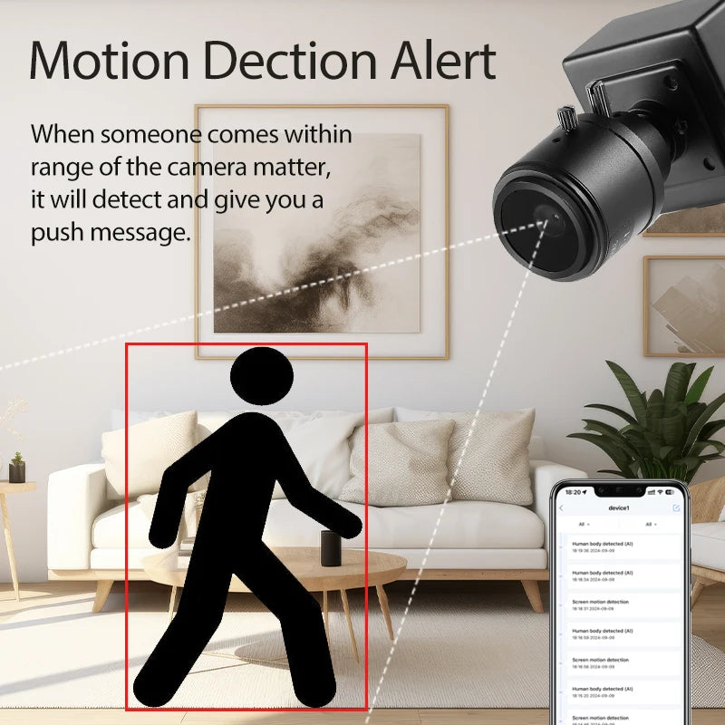 Revotech 5MP IP Camera 2.8-12mm Manual Zoom Lens Indoor Mini Type H.265 POE HD Security CCTV System Video Surveillance Cam