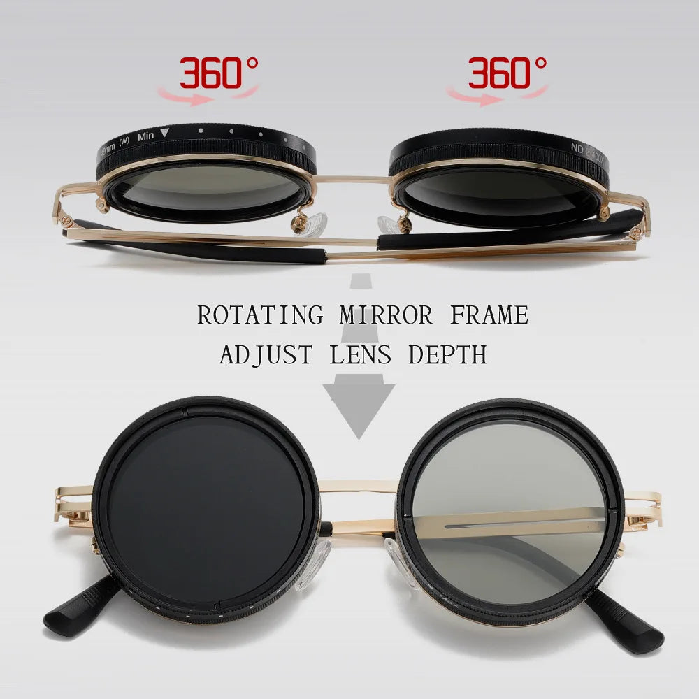 Cycling Glasses 9-level ND2-400 Adjustable Dimming Sunglasses Men Women Sun Glasses Anti UV Polarized Shades ND Filter