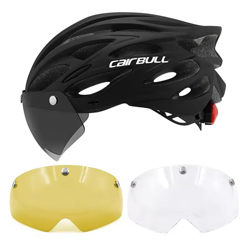 Bicycle Belmet Cycling Helmets MTB Mountain Road Racing Bike Helmet Lightweight Breathable Led Safety Goggles Summer Cycle Casco