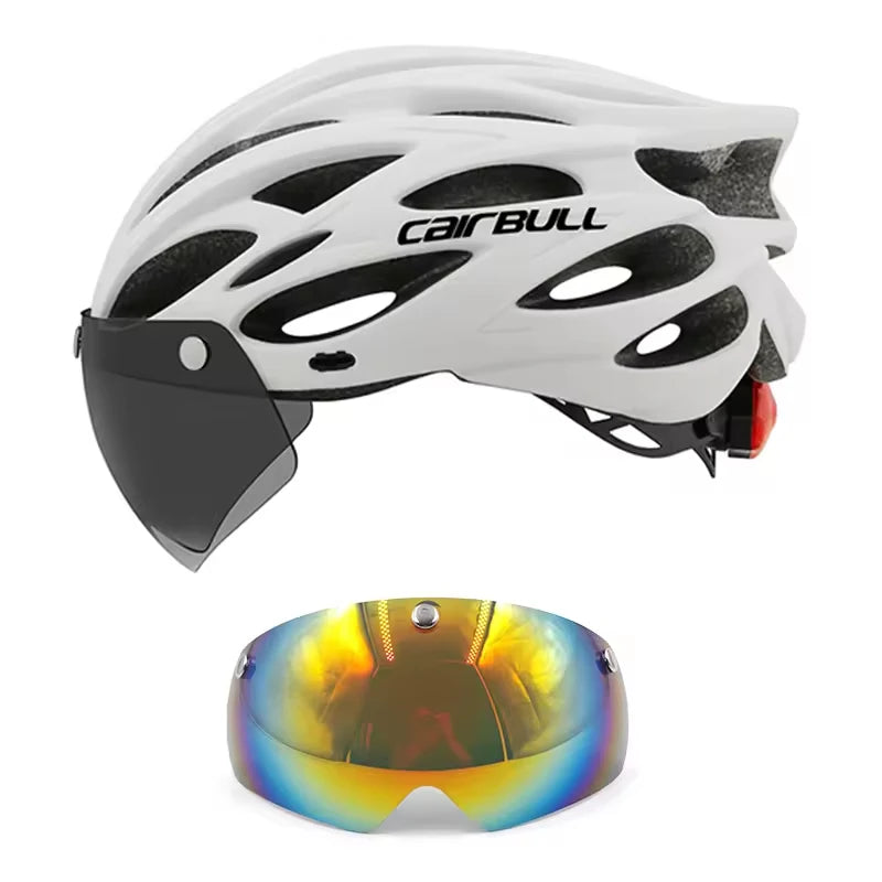 Bicycle Belmet Cycling Helmets MTB Mountain Road Racing Bike Helmet Lightweight Breathable Led Safety Goggles Summer Cycle Casco