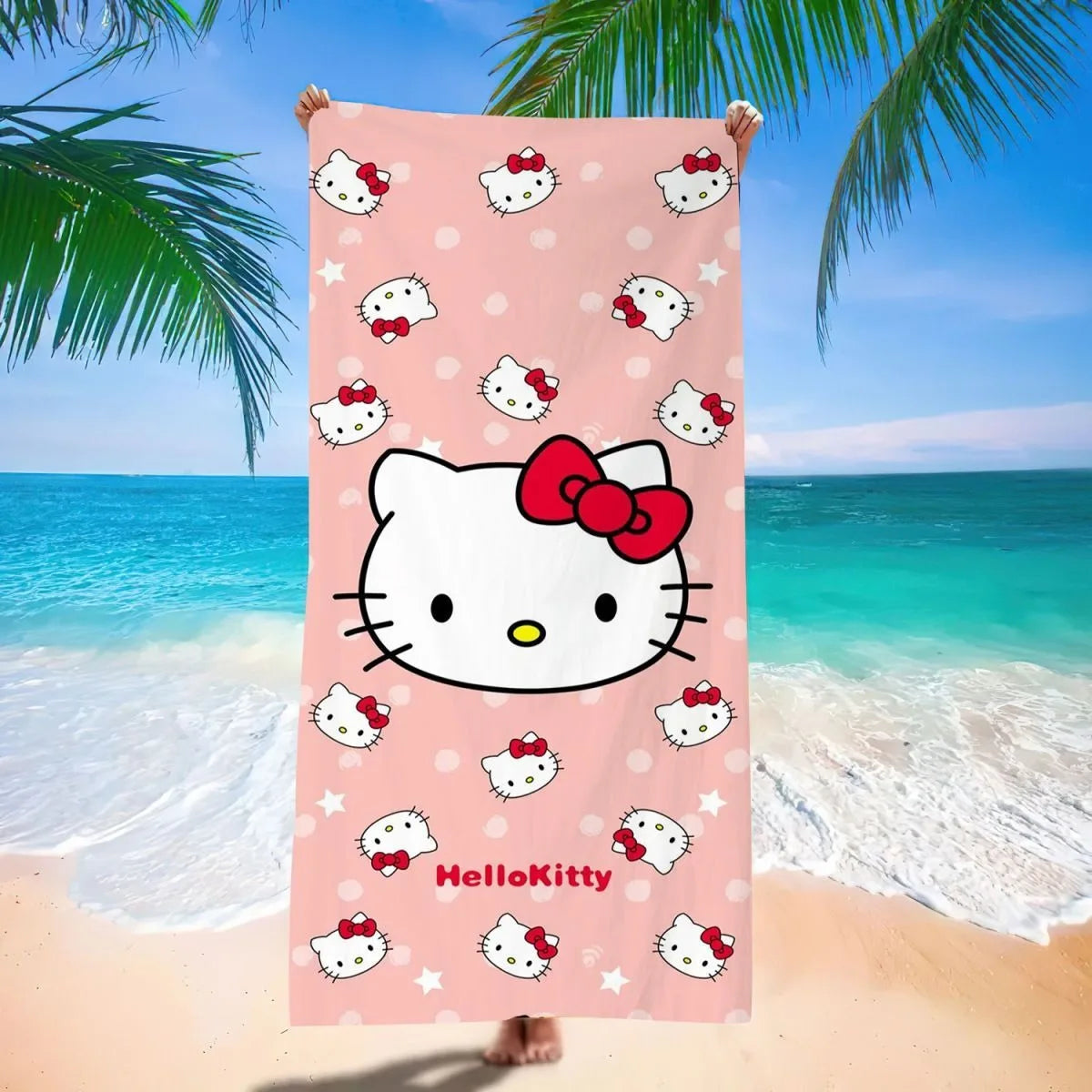 Adorable Sanrio-Themed Beach Towels: Pochacco, Hello Kitty, My Melody, Kuromi! Suitable for towels, bath towels, beach towels