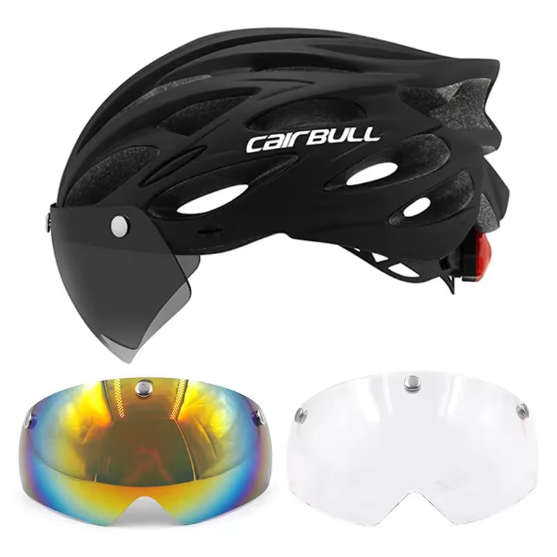 Bicycle Belmet Cycling Helmets MTB Mountain Road Racing Bike Helmet Lightweight Breathable Led Safety Goggles Summer Cycle Casco