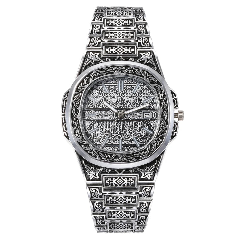 Fashion Luxury Brand Vintage Men Quartz Watches Flower Pattern Carving Wristwatch erkek kol saati męski zegarek часы ساعة يد