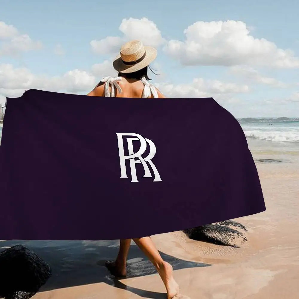 Luxury R-Rolls-Royce Logo Microfiber Beach Towel Absorbent Quick Dry Soft Yoga Swimming Resort Mountain Climbing Towel