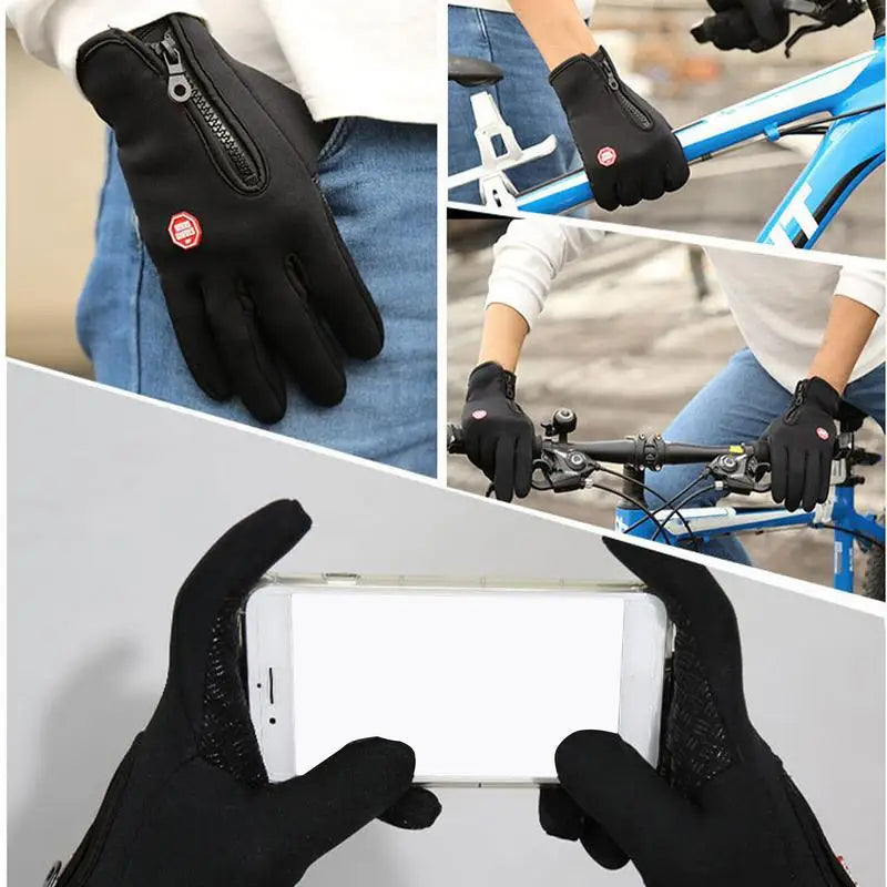 Electric Heated Gloves Winter Moto Heated Gloves Warm Waterproof Rechargeable Heating Thermal Gloves Windproof Skiing Gloves