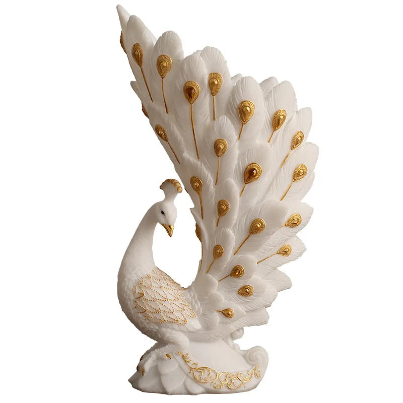 Nordic Modern Art Peacock Decorative Vase Ornament for Living Room TV Cabinet Homestay Model Room Display Home Decor