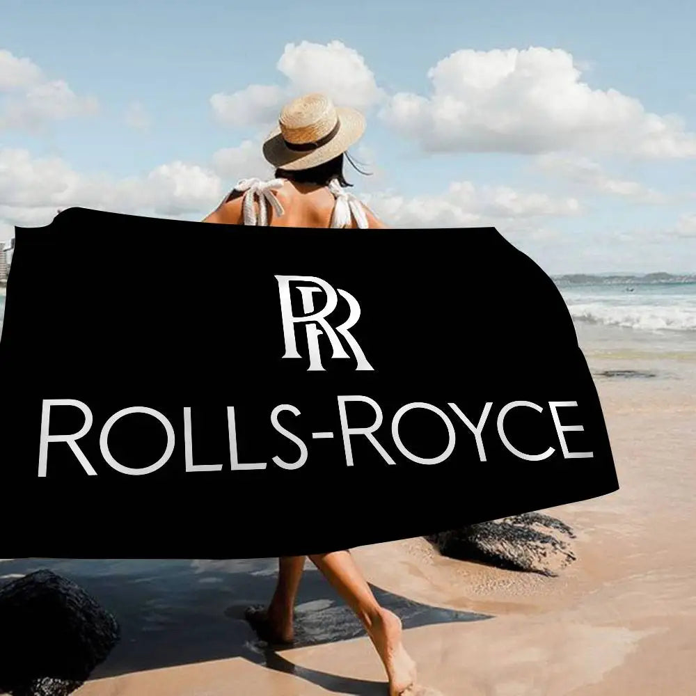 Luxury R-Rolls-Royce Logo Microfiber Beach Towel Absorbent Quick Dry Soft Yoga Swimming Resort Mountain Climbing Towel