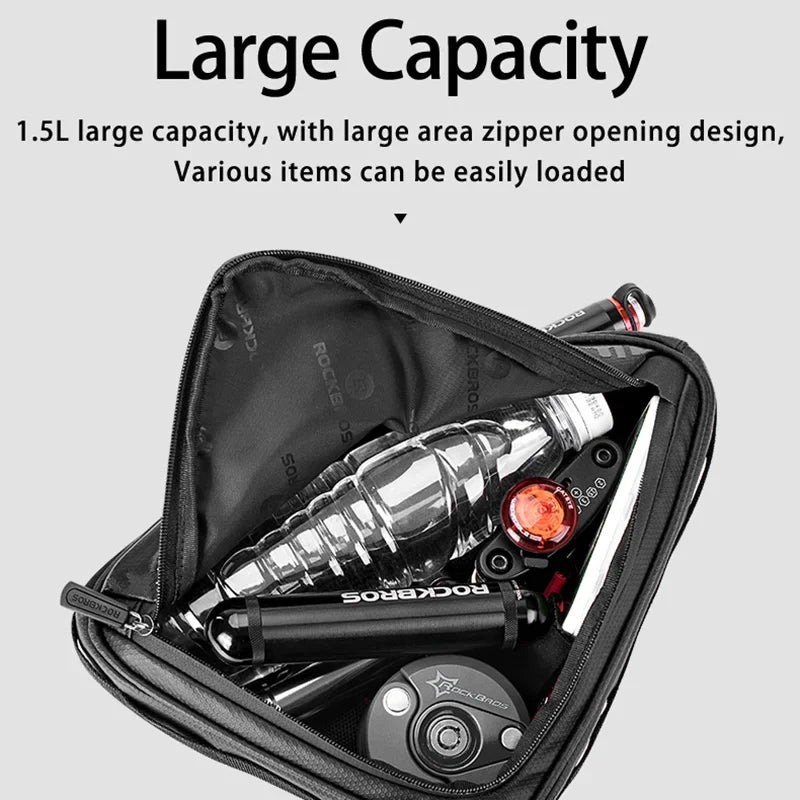ROCKBROS Bicycle Bag Ultra-light Tube Bike Storage Bag Triangle Saddle Frame Pouch for Cycling Outdoor Sports Bike Accessories