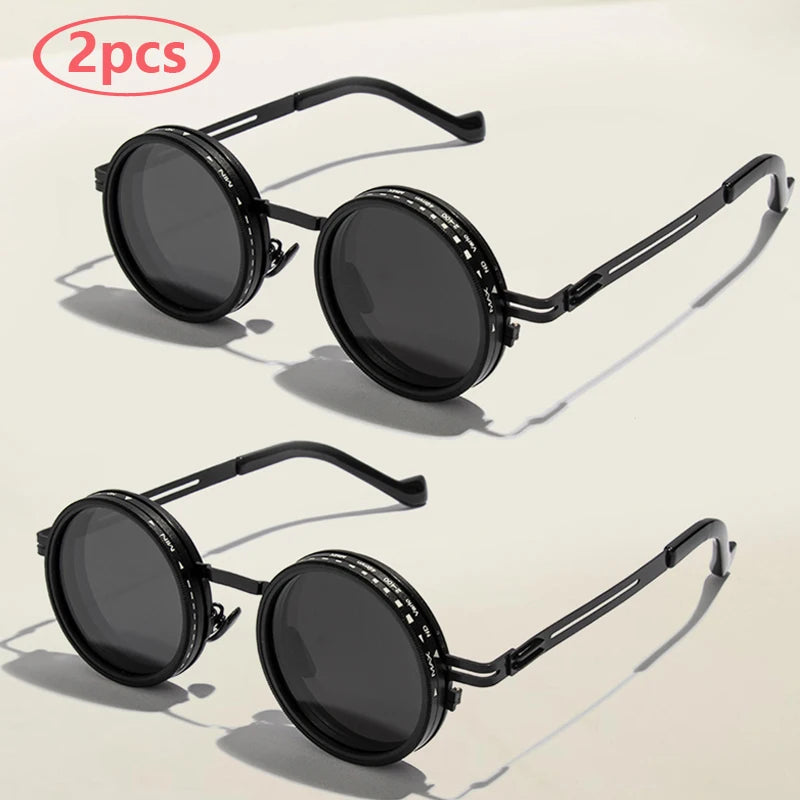 Cycling Glasses 9-level ND2-400 Adjustable Dimming Sunglasses Men Women Sun Glasses Anti UV Polarized Shades ND Filter