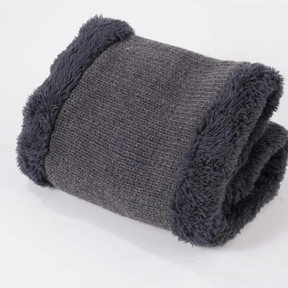 Heated Beanie Hat Winter Thermal Beanie USB Heated Hat Scarf Set Soft Warm Scarf Pom Knit Hat For Running Skiing Skating Cold