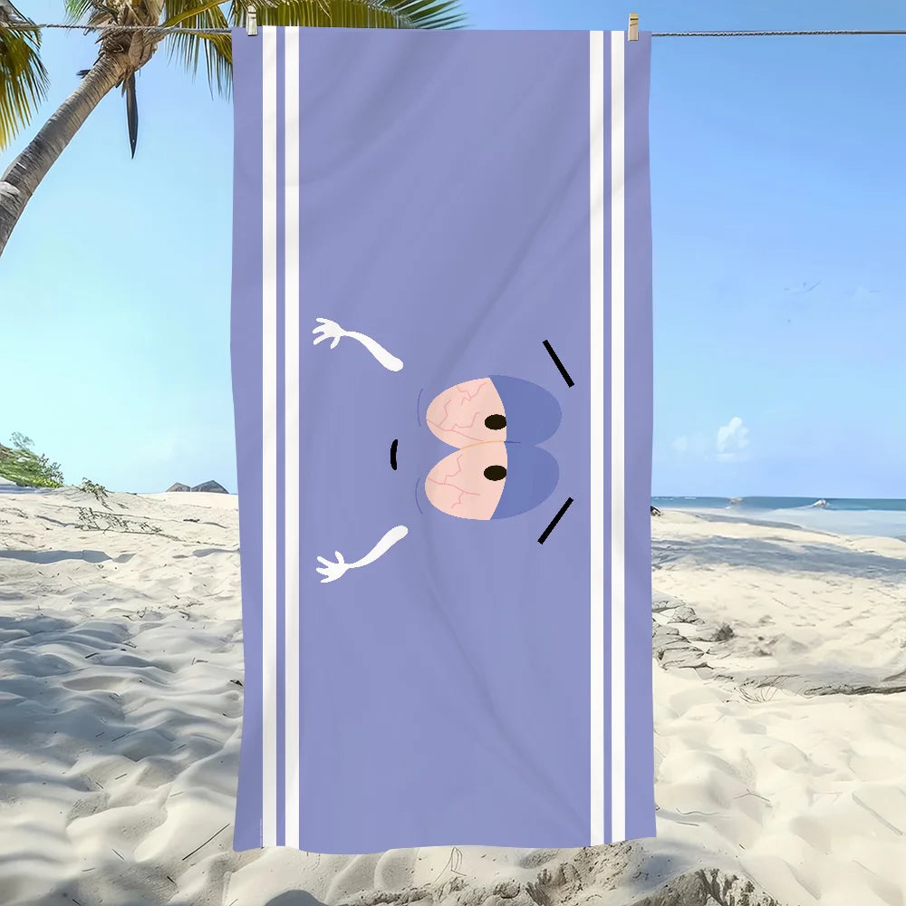 Cartoon Funny T-Towelie Towel Soft Pool Gift For Travel Gym Shower Camping Quick Dry Sports Large Beach Towel