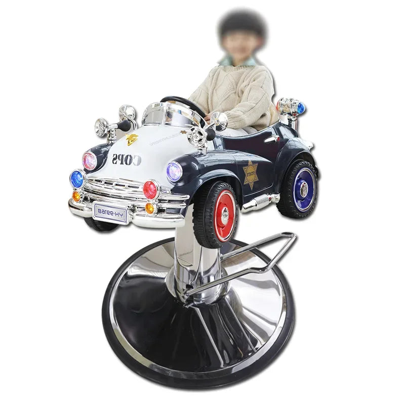 Barber shop children's hair cut seat, police car, child baby hair salon special cartoon electric car