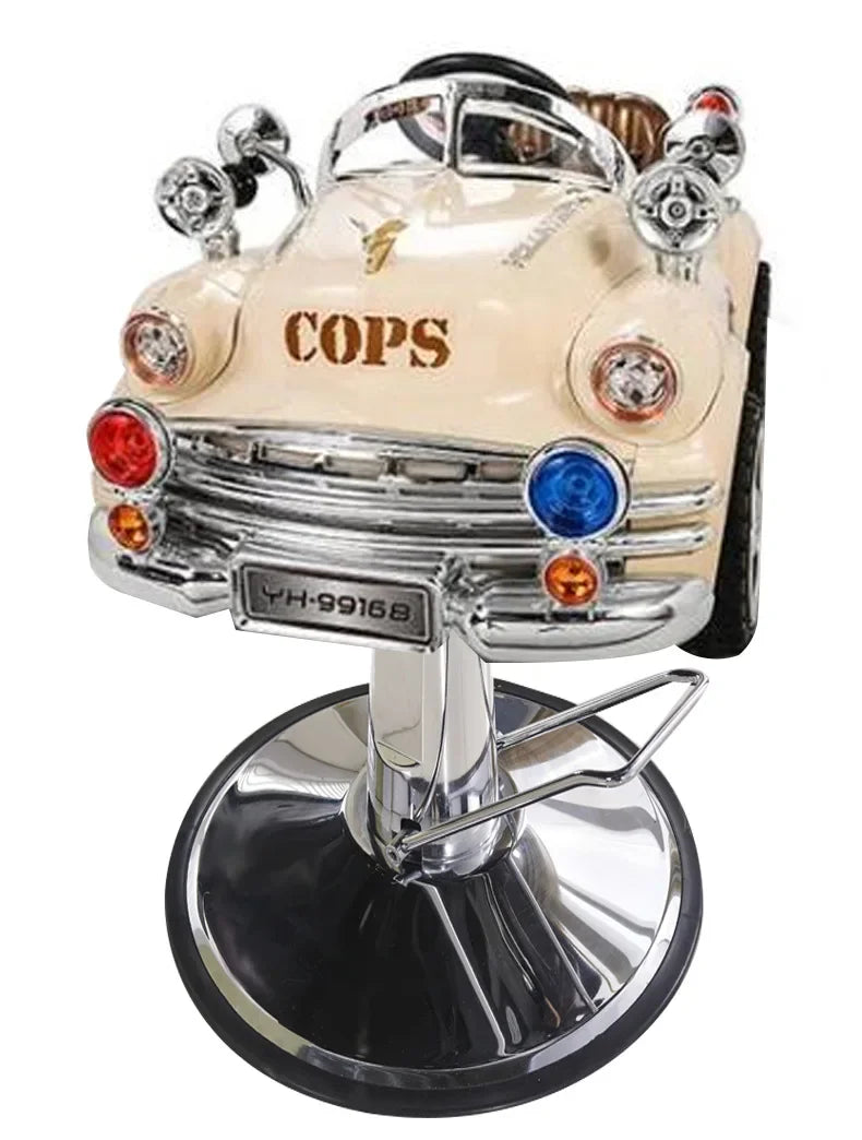 Barber shop children's hair cut seat, police car, child baby hair salon special cartoon electric car