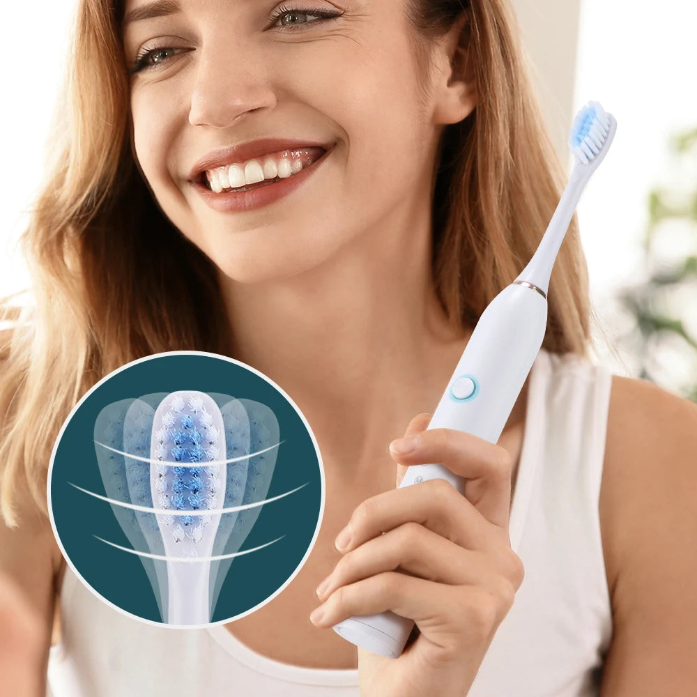 Electric Toothbrush For Teeth Brushes 6 Modes Dental Tooth Whitening Cleaner IP67 Waterproof Type-C Rechargeable Oral Care