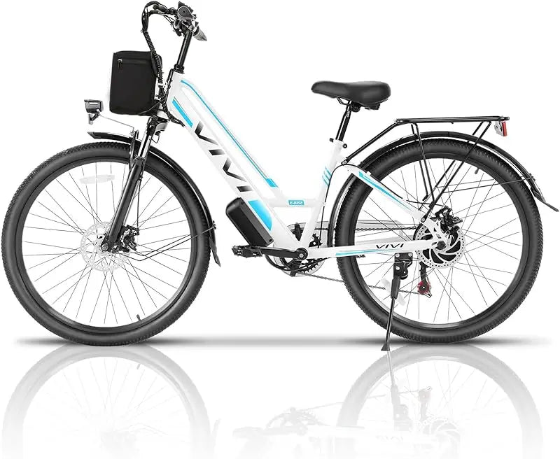 QVivi Electric Bike for Adults with 750W Peak Motor,26" Commuter Electric Bike,22MPH Cruiser Ebikes with 48V Removable Battery