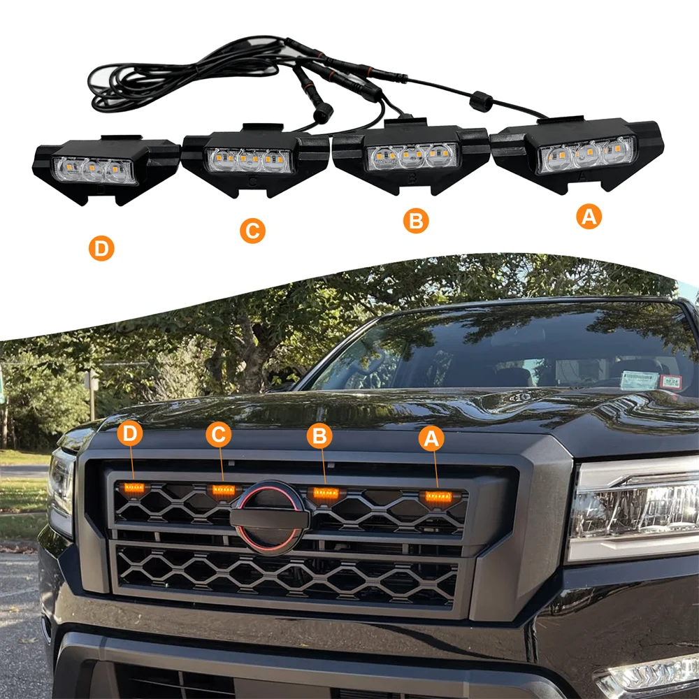 Auto Led Grill Lights For Nissan Frontier 2021 2022 2023 2024 US Version Led Grille Light Auto Accessories