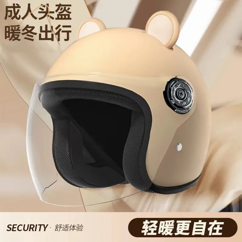 Men's and women's helmets, electric bikes, rain and fog resistant, all season universal motorcycle helmets
