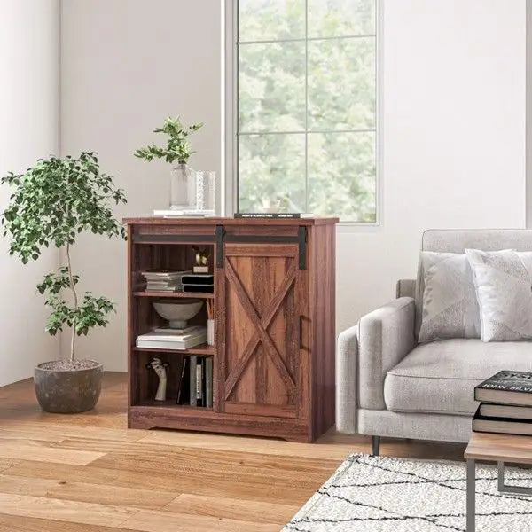 Brown Kitchen Sideboard Storage Cabinet