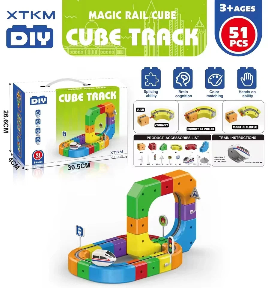 Educational Toys Latest Assembly Magic Track Train Set Children'S Toys Non-Remote Control Rail Car Gift Box