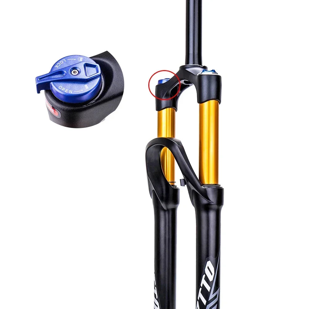 ZTTO MTB Bike Air Fork 120mm Travel Mountain Bicycle Front Suspension 26 27.5 29 Inch QR Quick Release Straight Tube 1 1/8"