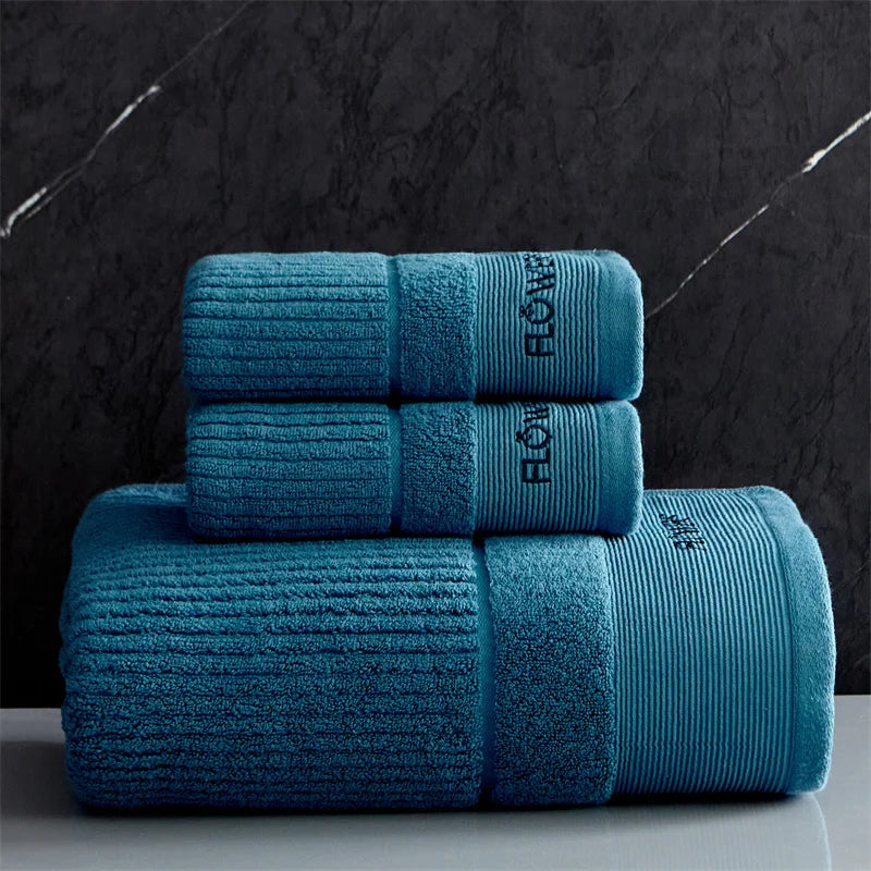Luxury 100%Cotton Towel Set Bundle , Face Bath Towels, Soft and Comfortable Solid White Grey, Hotel,Home Washcloth,Drop Shipping