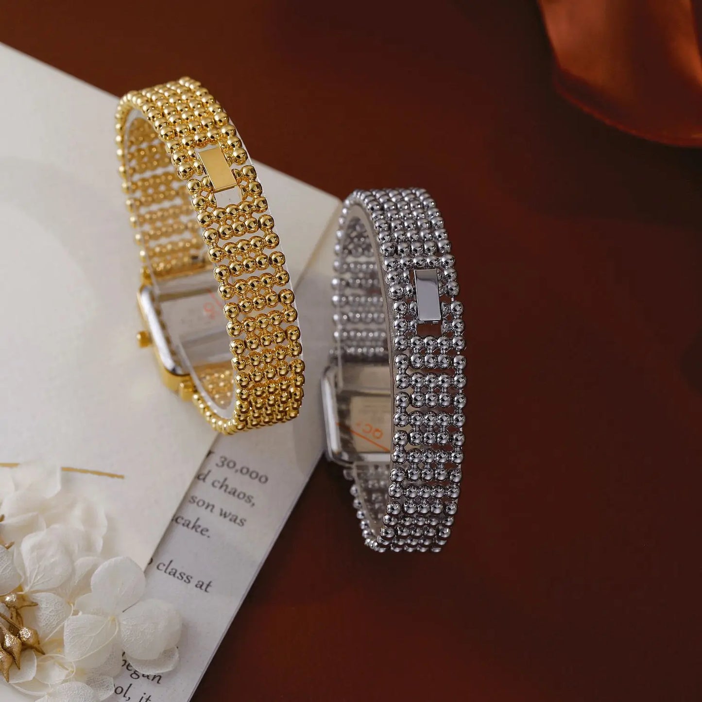 Vintage Watch Women Luxury Gold Square Quartz Watches Ladies Fashion Silver Bracelet Roman Scale Clock Gifts