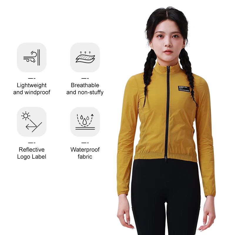 INBIKE Women's Windbreaker Cycling Lightweight Waterproof MTB Clothing for Running Road Bike Biking Top Jacket Clothes Quick Dry