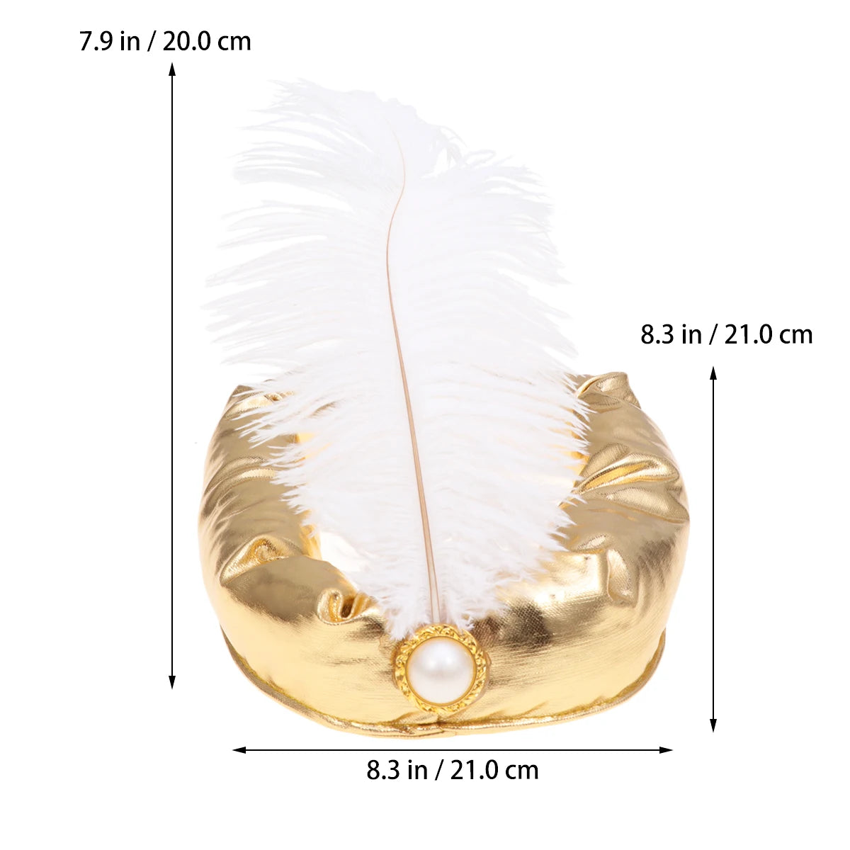 Men Sultan Costume Sultan Cosplay Hat Kings Hat for Boy Gold Turban Sultan Cosplay Hat Funny Party Hat Headdress Headpiece