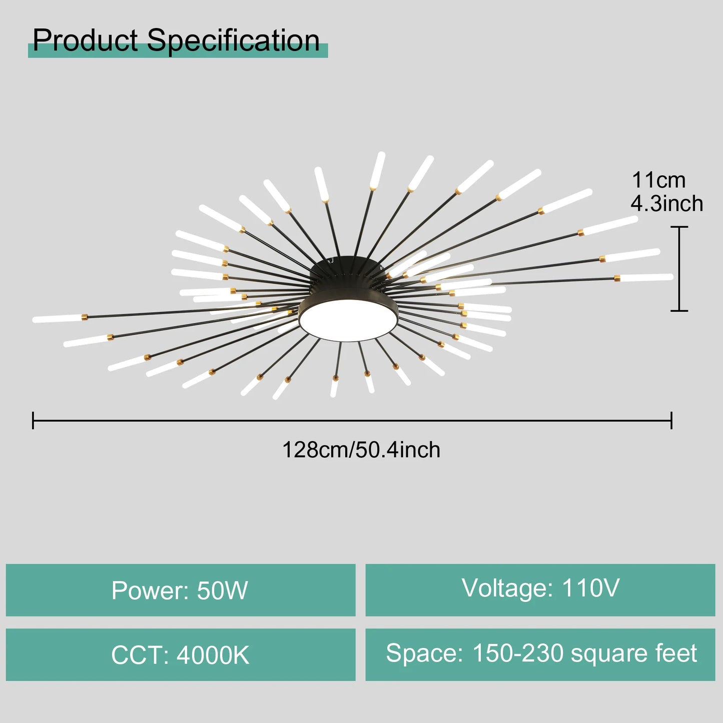 Modern LED Ceiling Light for Living Room Lamp Bedroom Ceiling Chandeliers AC 90-260V Gold Black Home Decoration Light Fixture