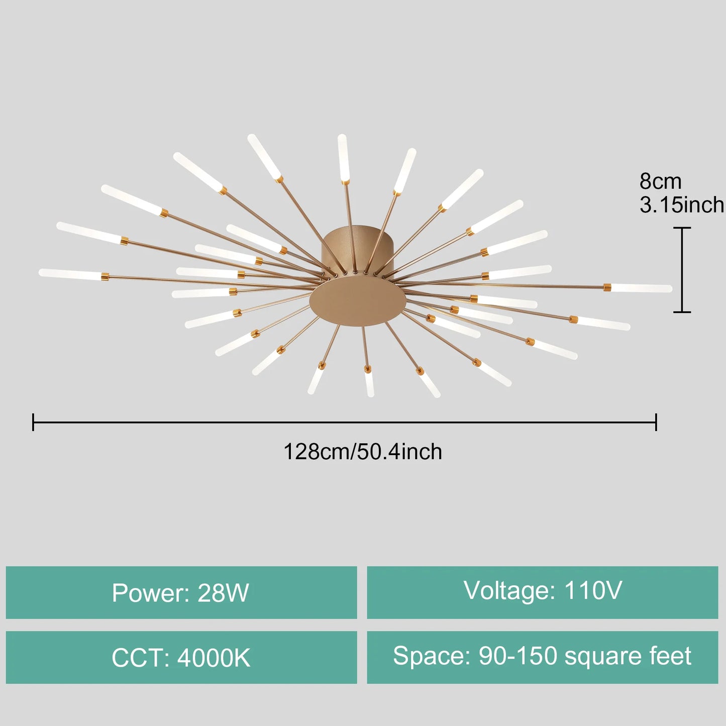 Modern LED Ceiling Light for Living Room Lamp Bedroom Ceiling Chandeliers AC 90-260V Gold Black Home Decoration Light Fixture