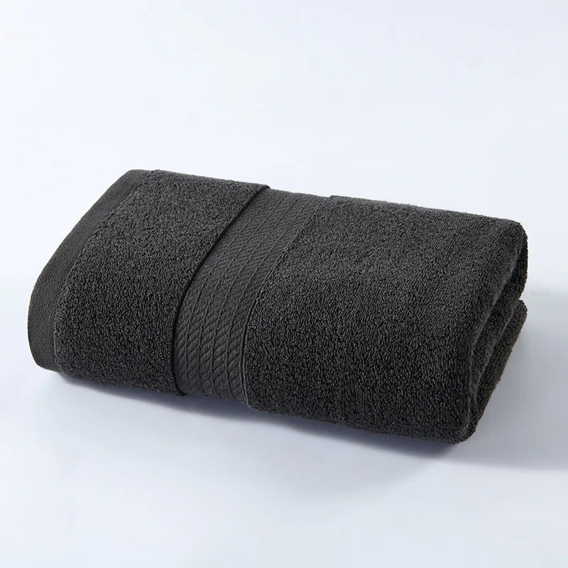 Set of 1/2 Cotton Bath Face Hand Big Towels 50x100cm Quick-drying Absorbent Washcloths Grey Towels For Bathroom 타월 Serviettes