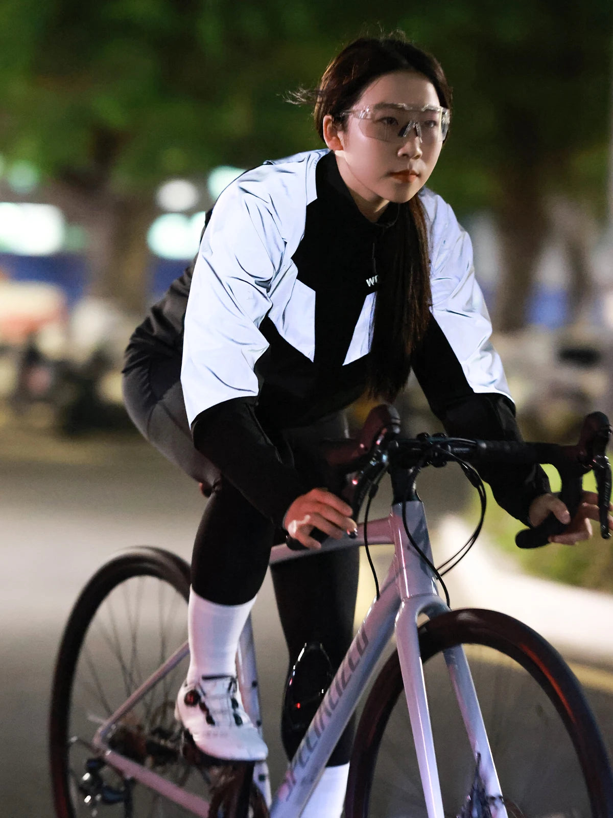 WOSAWE Ultralight Reflective Men Cycling Jacket Waterproof Riding Running Windbreaker Mix Of Fluorescent Coloured Silver Panels