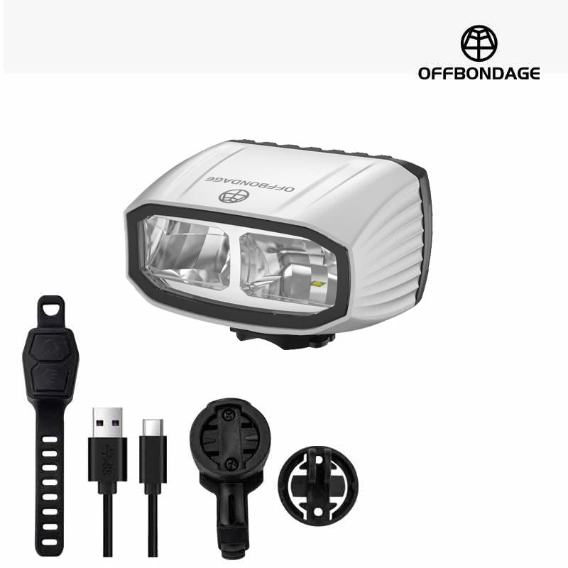 OFFBONDAGE Bicycle Front Light 1000LM Bike Headlight Waterproof Flashlight USB TYPE-C Charging MTB Road Cycling Lamp Accessories