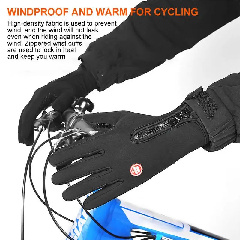 Electric Heated Gloves Winter Moto Heated Gloves Warm Waterproof Rechargeable Heating Thermal Gloves Windproof Skiing Gloves