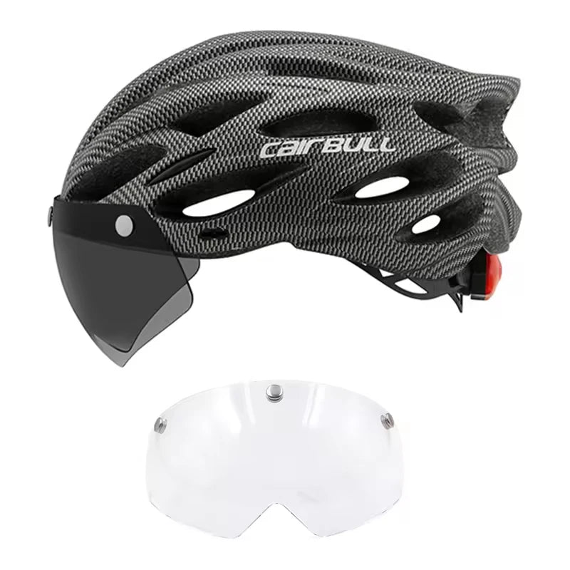 Bicycle Belmet Cycling Helmets MTB Mountain Road Racing Bike Helmet Lightweight Breathable Led Safety Goggles Summer Cycle Casco