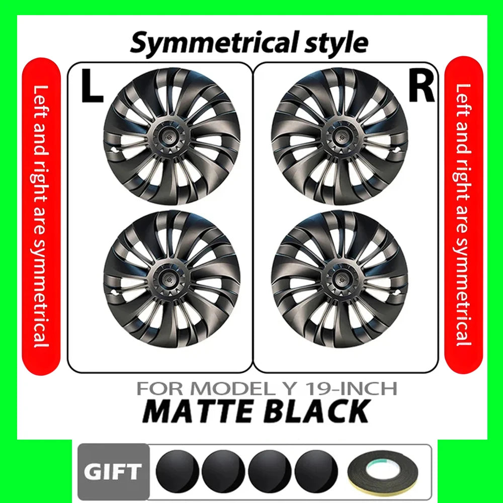 4PCS 19-Inch whirlwind Hubcap For Tesla Model Y Wheel Cap Original Car Replacement Automobile Cover Automobile Accessories 20-23
