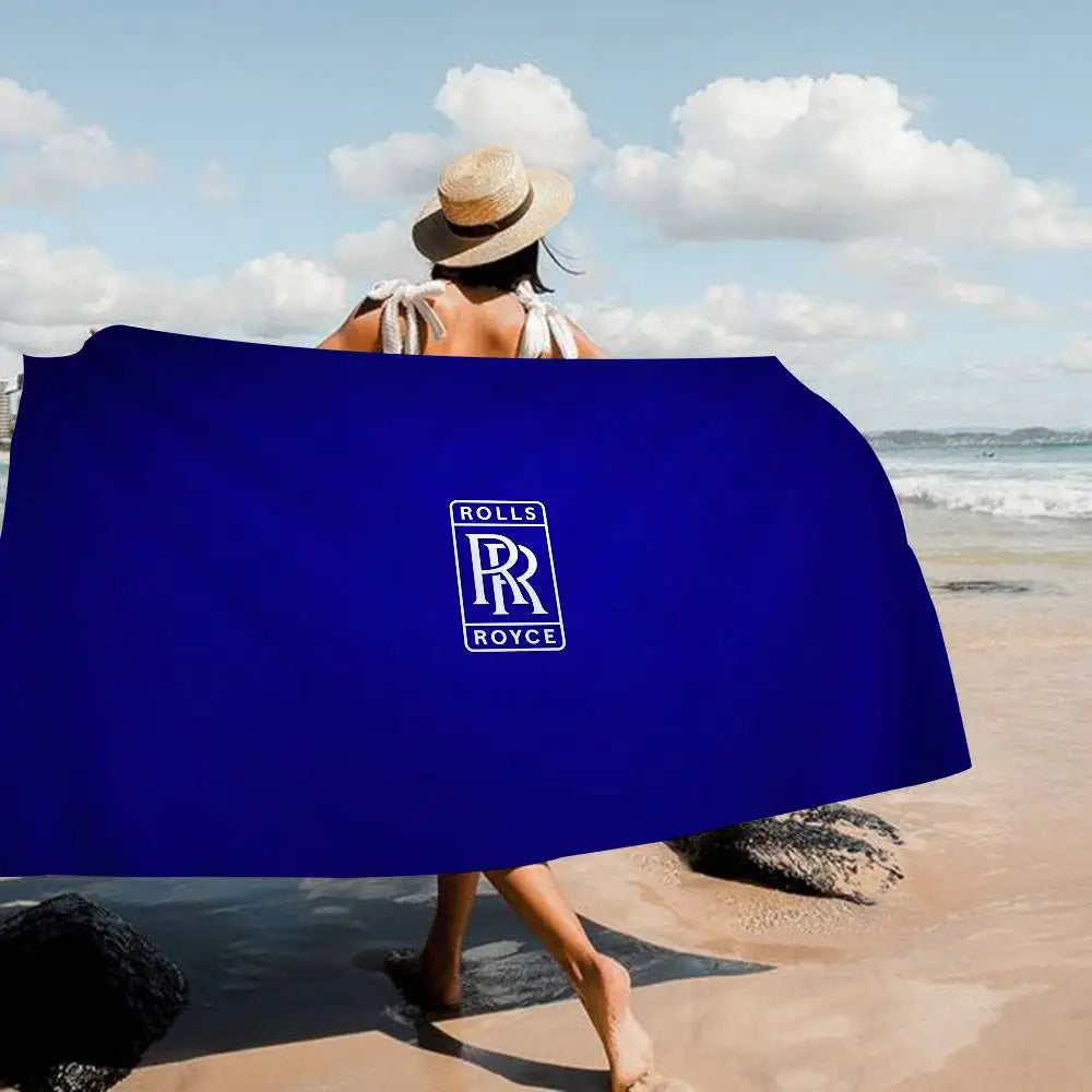 Luxury R-Rolls-Royce Logo Microfiber Beach Towel Absorbent Quick Dry Soft Yoga Swimming Resort Mountain Climbing Towel